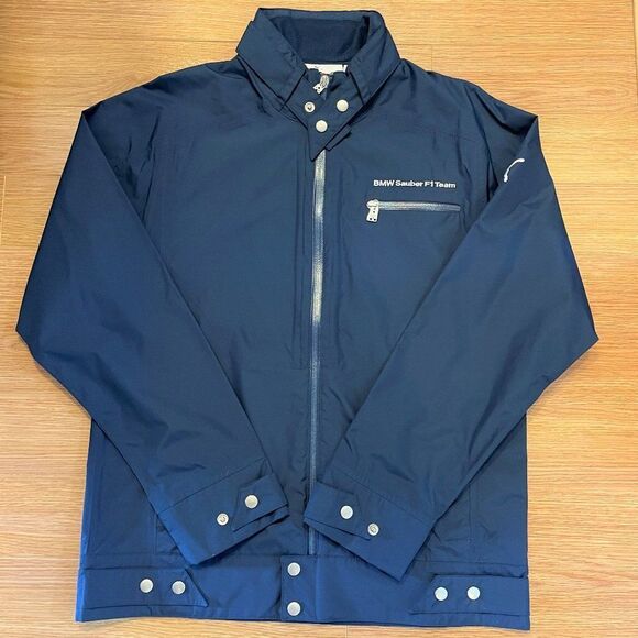 Vintage Rare PUMA × BMW Sauber F1 Team Navy Windbreaker Jacket - S - Picture 1 of 16